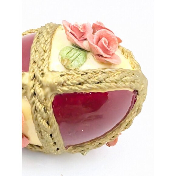 Dubrovnik Goose Egg Painted Raised Clay Russian Easter Christmas Ornament READ - Picture 11 of 12